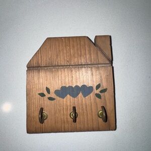 Wooden Heart Cottage Wall Hook Decor